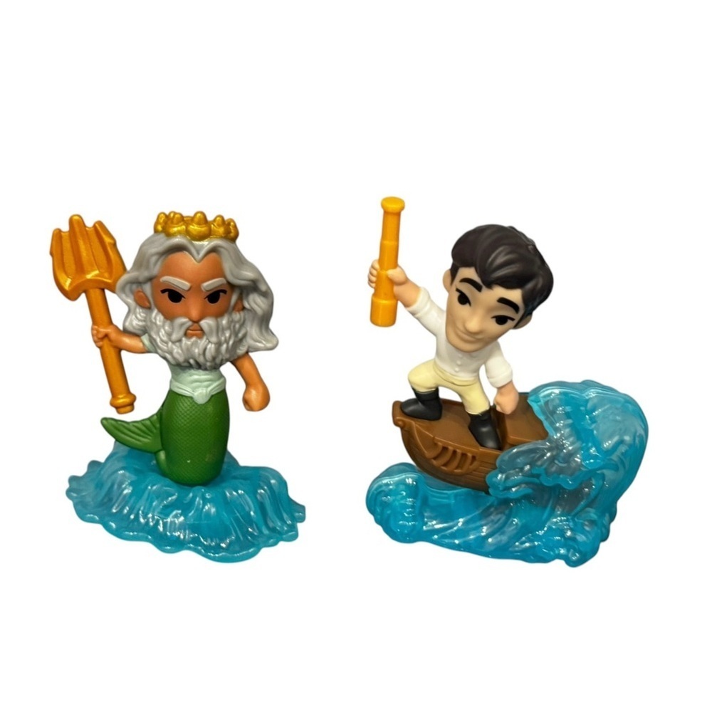 Two McDonald’s Disney’s The Little Mermaid #4 King Triton #5 Prince Eric
